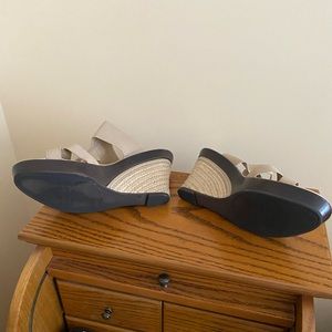 Charles David wedge heel tan sandle size 12